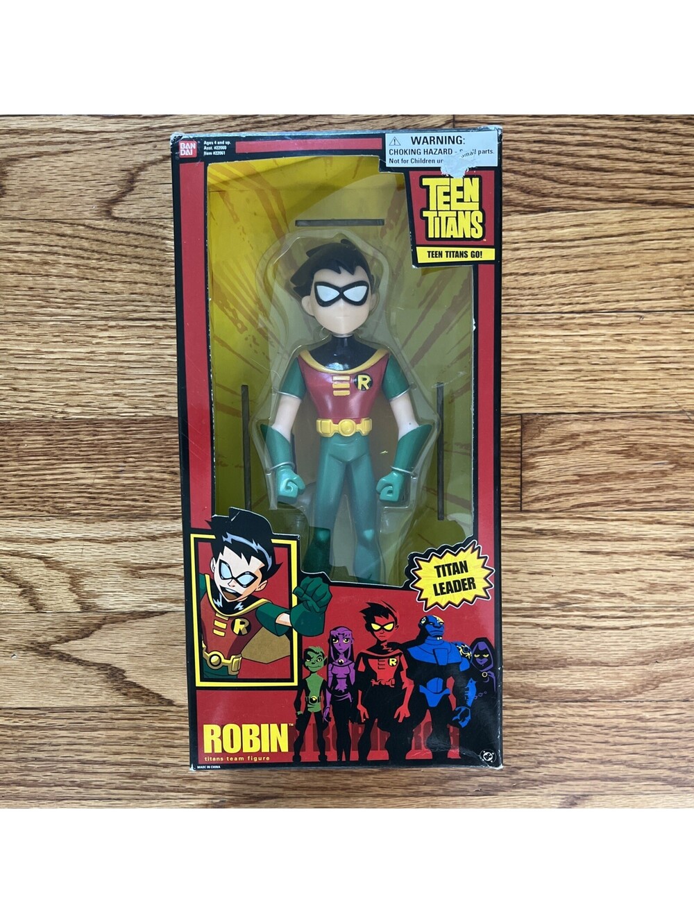 2004 Vintage Bandai ROBIN Teen Titans Figure DC Comics 10” Action Figure Box